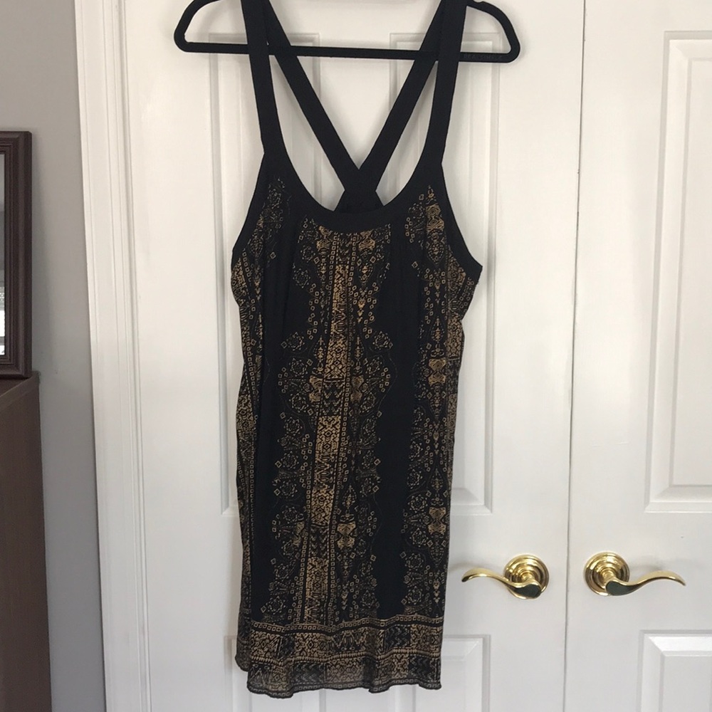 Black Urban Outfitters dress with gold detailing